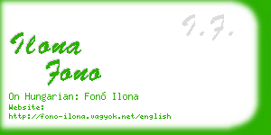 ilona fono business card