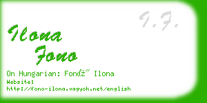 ilona fono business card